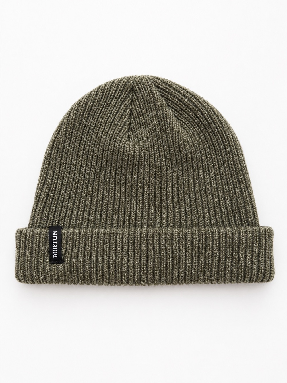 Burton Ribbed Cuffed Knit Beanie Olive Green Brown One Size